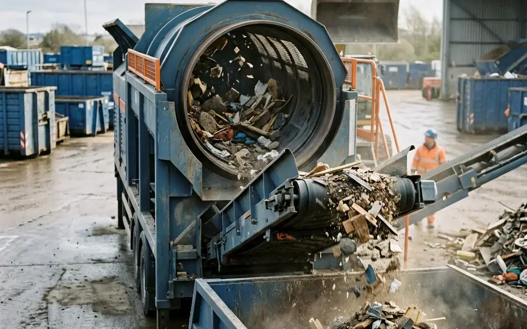 Screening stage at the SB Waste recovery facility