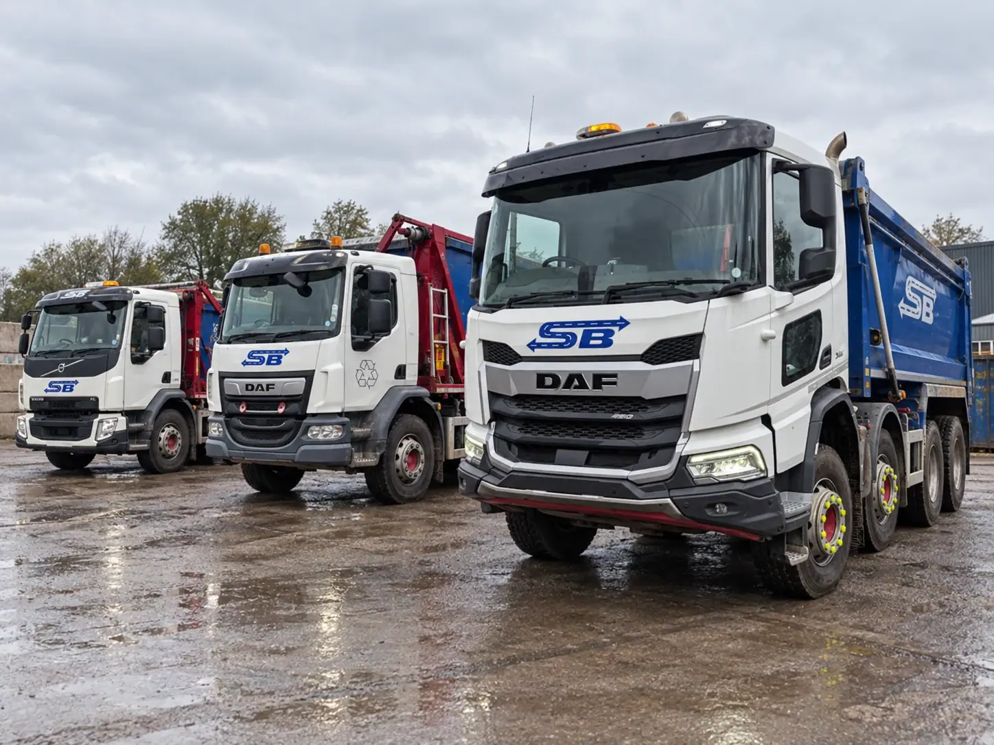 SB Waste fleet at the depot